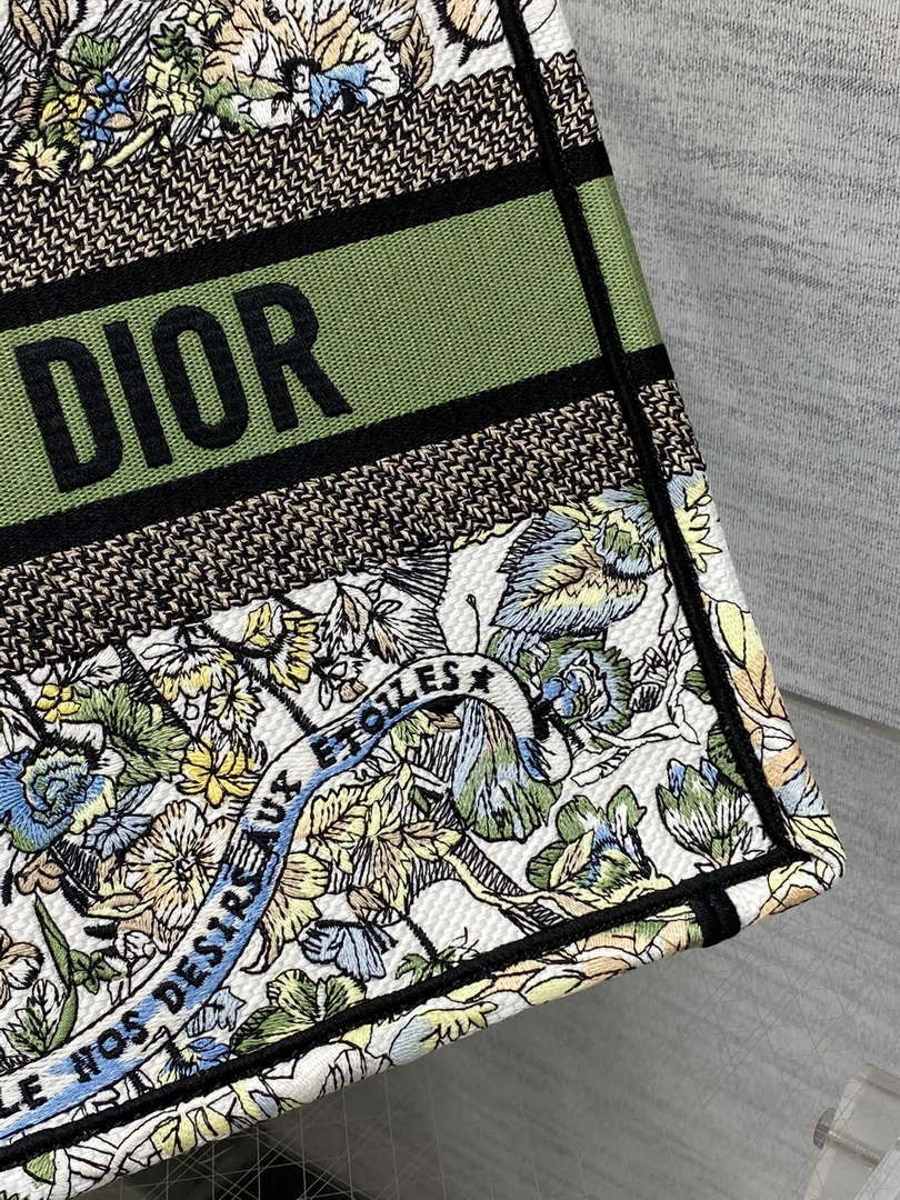 Dior M1296 Book Tote Medium Blue and White Butterfly Bandana Embroidery M098