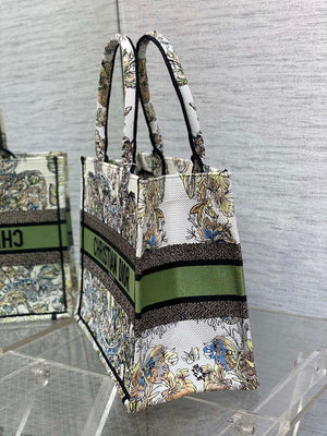 Dior M1296 Book Tote Medium Blue and White Butterfly Bandana Embroidery M098 - Default Title - View 6