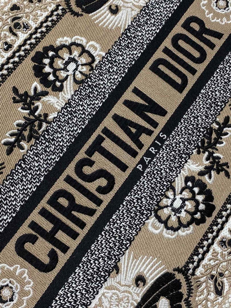 Dior M1296 Book Tote Medium Blue and White Butterfly Bandana Embroidery M100