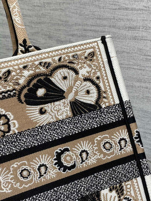 Dior M1296 Book Tote Medium Blue and White Butterfly Bandana Embroidery M100 - Default Title - View 5