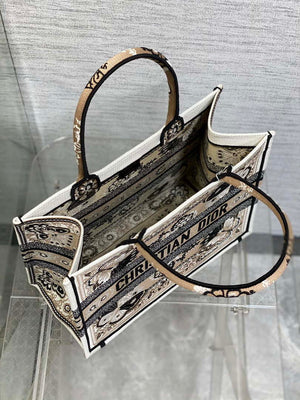 Dior M1296 Book Tote Medium Blue and White Butterfly Bandana Embroidery M100 - Default Title - View 8