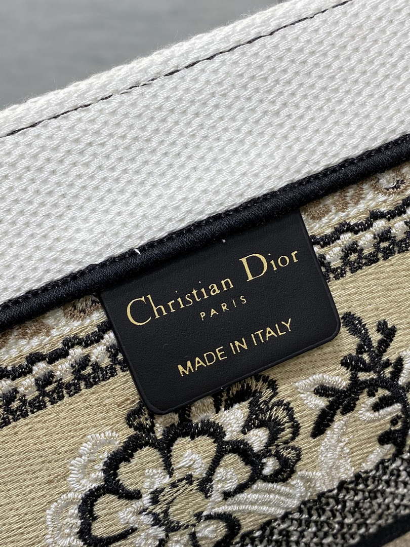 Dior M1296 Book Tote Medium Blue and White Butterfly Bandana Embroidery M100