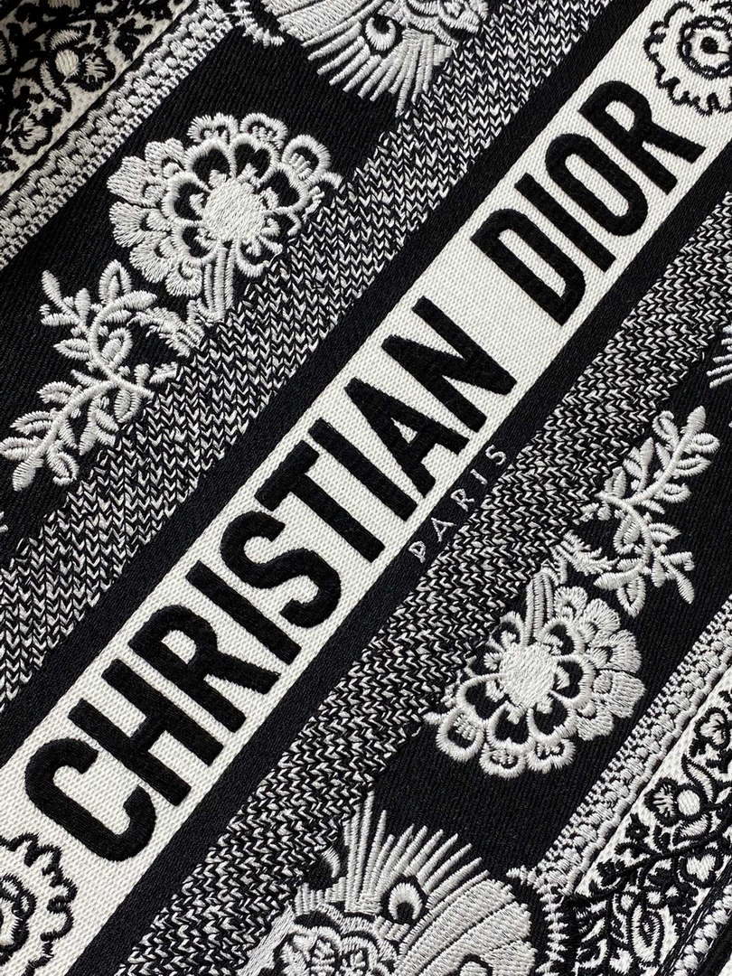 Dior M1296 Book Tote Medium Blue and White Butterfly Bandana Embroidery M101