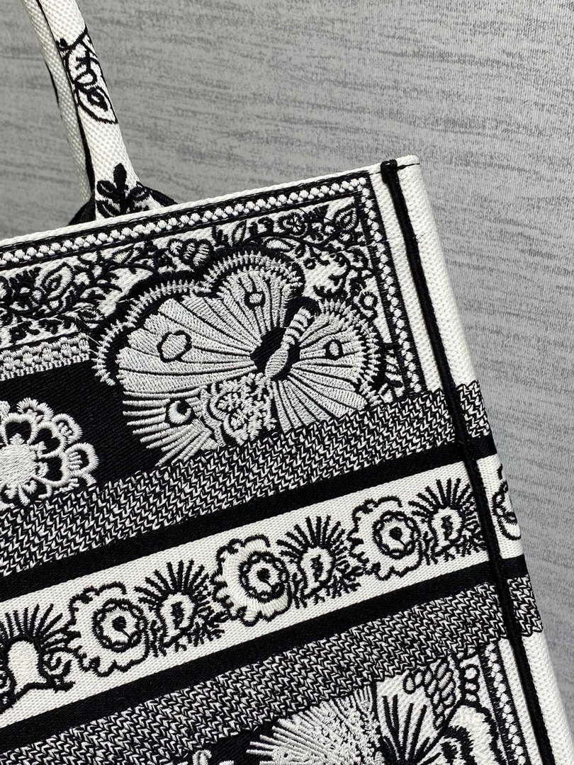 Dior M1296 Book Tote Medium Blue and White Butterfly Bandana Embroidery M101 - Default Title - View 5