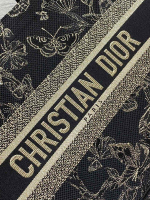 Dior M1296 Book Tote Medium Blue and White Butterfly Bandana Embroidery M102 - Default Title - View 2