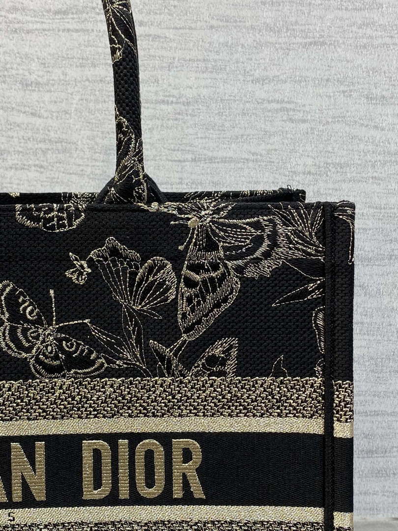 Dior M1296 Book Tote Medium Blue and White Butterfly Bandana Embroidery M102