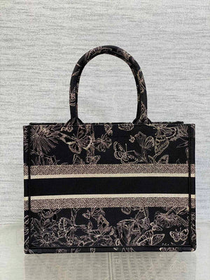 Dior M1296 Book Tote Medium Blue and White Butterfly Bandana Embroidery M102 - Default Title - View 4