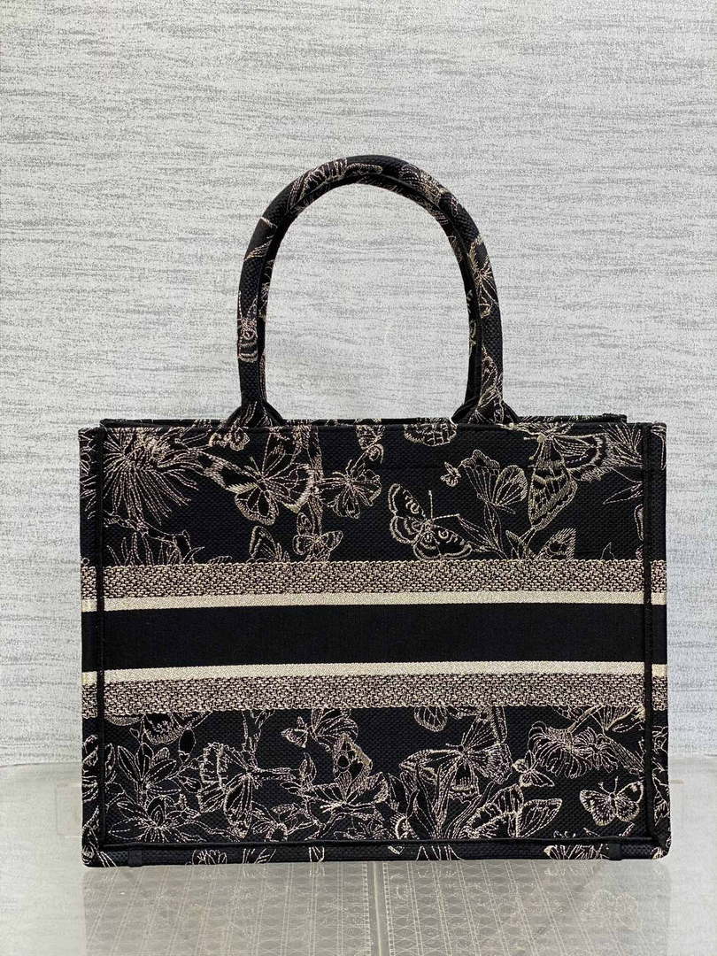 Dior M1296 Book Tote Medium Blue and White Butterfly Bandana Embroidery M102