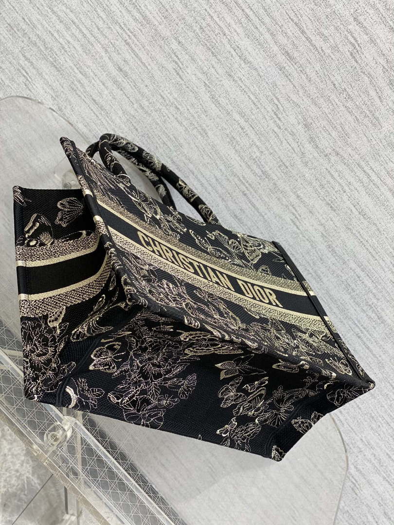 Dior M1296 Book Tote Medium Blue and White Butterfly Bandana Embroidery M102 - Default Title - View 7