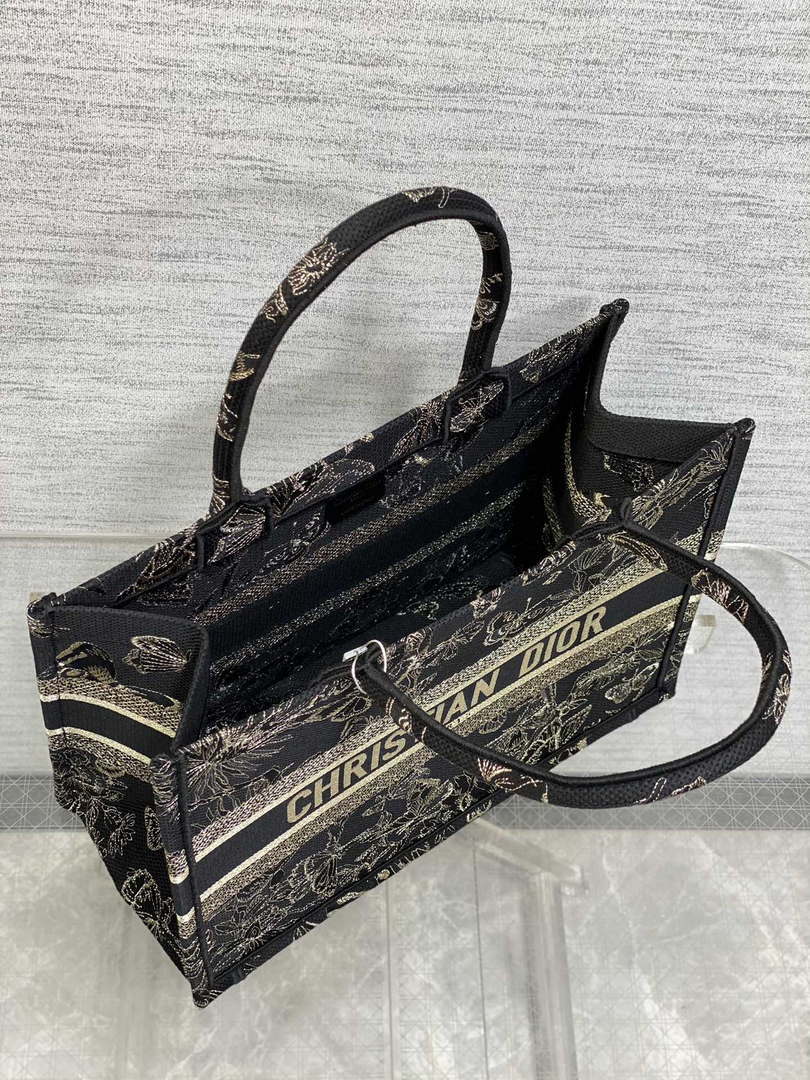 Dior M1296 Book Tote Medium Blue and White Butterfly Bandana Embroidery M102