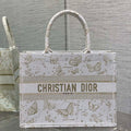 Dior M1296 Book Tote Medium Blue and White Butterfly Bandana Embroidery M103 - Default Title - View 1