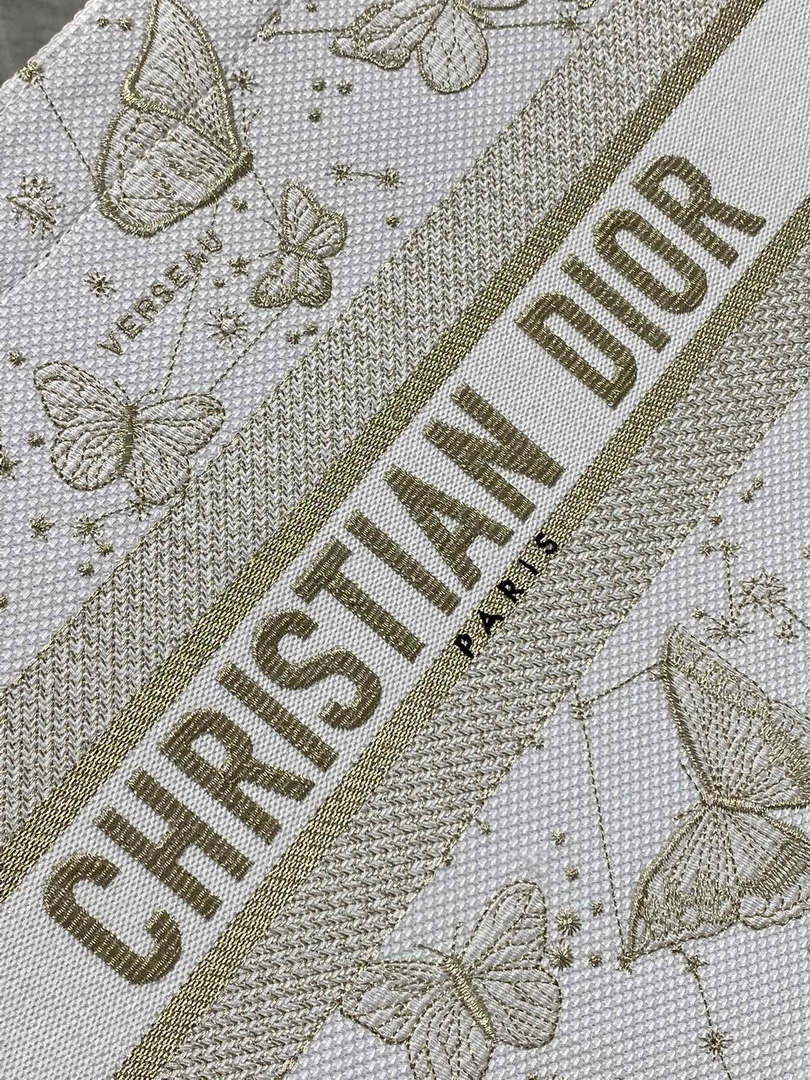 Dior M1296 Book Tote Medium Blue and White Butterfly Bandana Embroidery M103