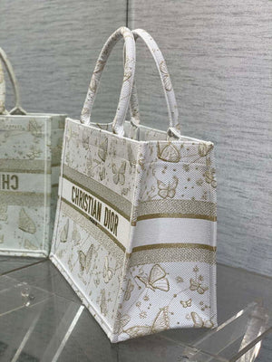 Dior M1296 Book Tote Medium Blue and White Butterfly Bandana Embroidery M103 - Default Title - View 6