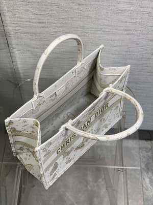 Dior M1296 Book Tote Medium Blue and White Butterfly Bandana Embroidery M103 - Default Title - View 8