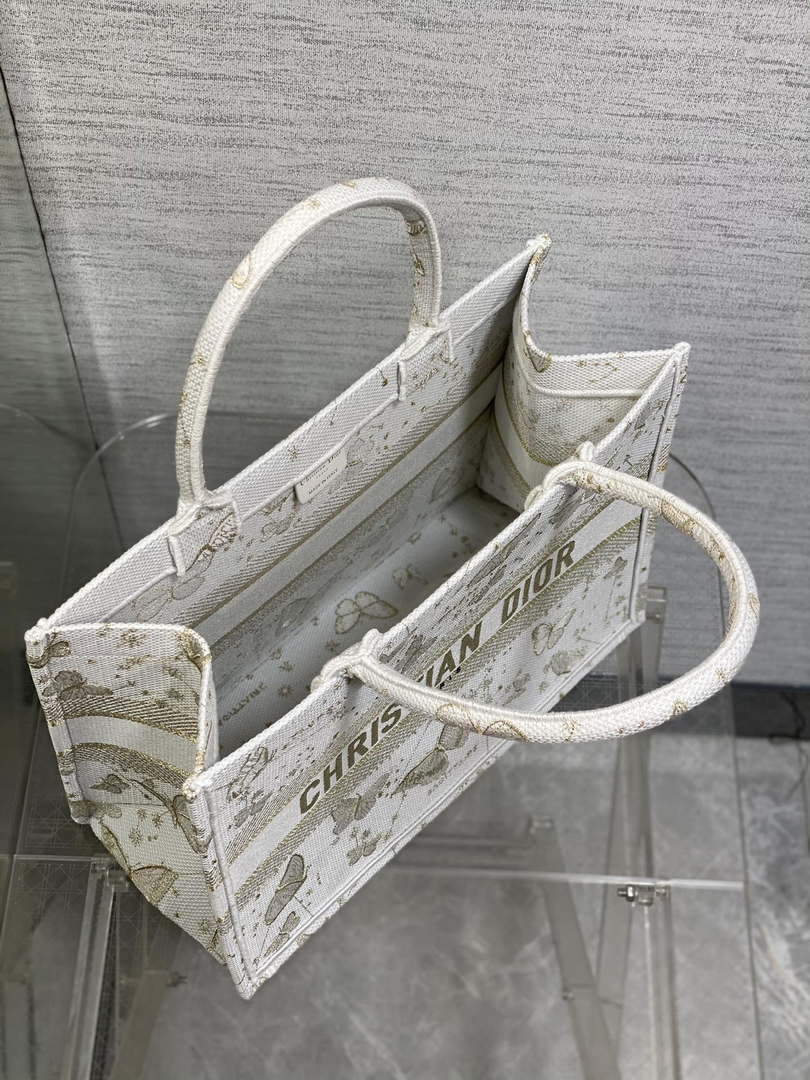 Dior M1296 Book Tote Medium Blue and White Butterfly Bandana Embroidery M103 - Default Title - View 8