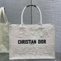 Dior M1296 Book Tote Medium Blue and White Butterfly Bandana Embroidery M104 - Default Title - View 1