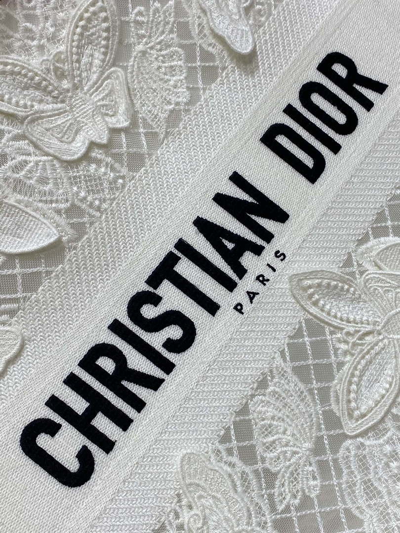 Dior M1296 Book Tote Medium Blue and White Butterfly Bandana Embroidery M104