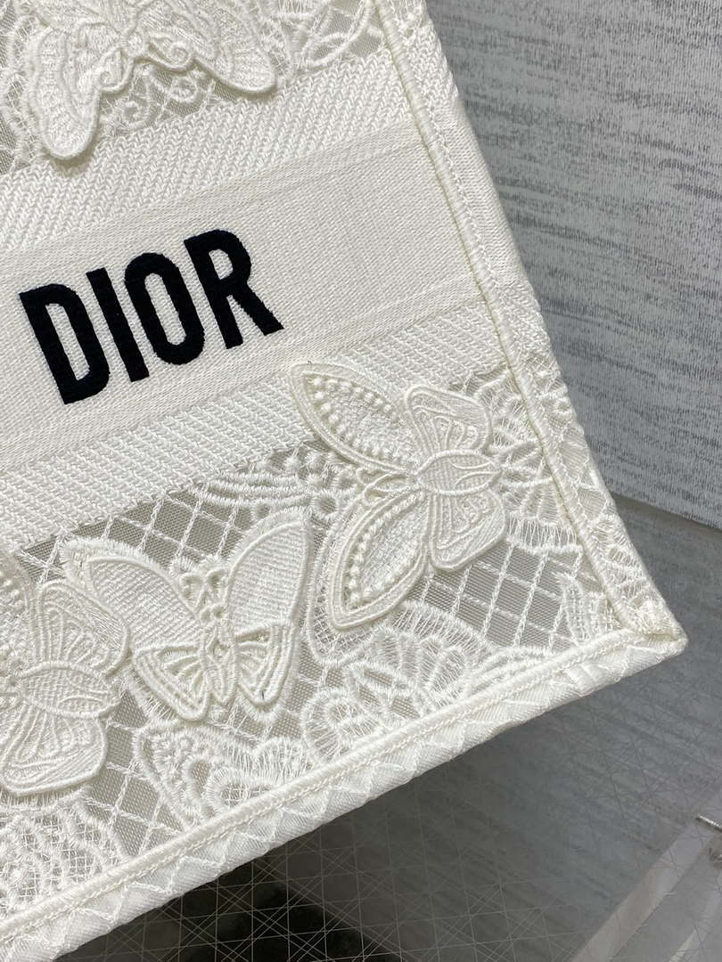 Dior M1296 Book Tote Medium Blue and White Butterfly Bandana Embroidery M104