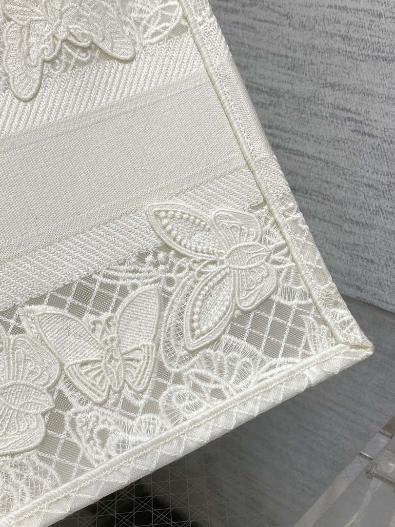 Dior M1296 Book Tote Medium Blue and White Butterfly Bandana Embroidery M104 - Default Title - View 5