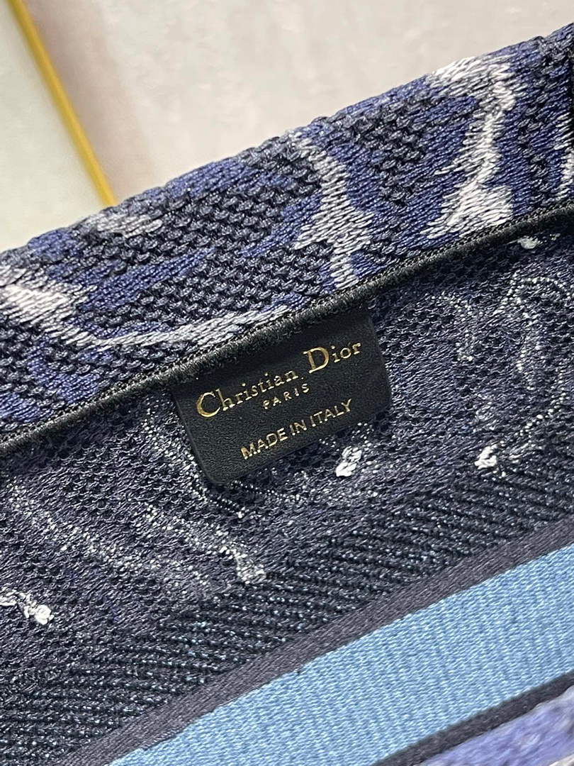 Dior M1296 Medium Book Tote Blue Roses embroidery - Default Title - View 9