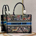 Dior M1296 Medium Book Tote D-Constellation embroidery in shades of blue - Default Title - View 1