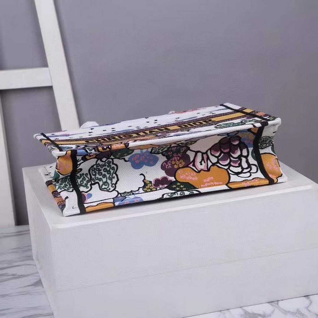 Dior Medium Book Tote Latte Dior Ciel de R¨ºve Embroidery M1296