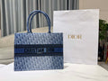 Dior M1296 Medium Dior Book Tote Blue Denim Dior Oblique Jacquard M2014