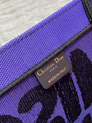 Dior M1296 Medium Dior Book Two-Tone Fuchsia and Purple Miss Dior Graffiti - Default Title - View 7