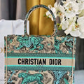 Dior M1296 Medium Dioriviera Book Tote Raffia Toile de Jouy Sauvage M0101 - Default Title - View 1