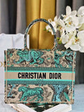 Dior M1296 Medium Dioriviera Book Tote Raffia Toile de Jouy Sauvage M0101
