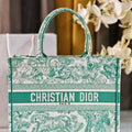 Dior M1296 Medium Dioriviera Book Tote Raffia Toile de Jouy Sauvage M0104 - Default Title - View 1