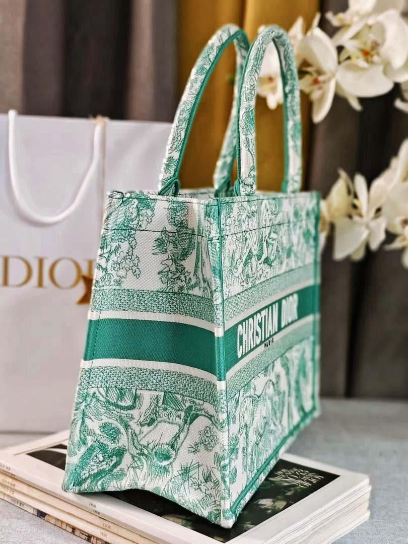 Dior M1296 Medium Dioriviera Book Tote Raffia Toile de Jouy Sauvage M0104