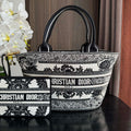 Dior M1328 Hat Basket Bag Black Le Coeur des Papillons Embroider - Default Title - View 1