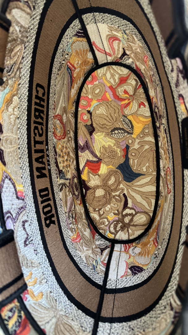 Dior M1328 Hat Basket Bag Multicolor Le Coeur des Papillons Embroider - Default Title - View 7