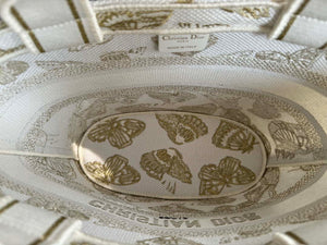 Dior M1328 Hat Basket Bag White and Gold-tone Gradient Butterflies Embroidery - Default Title - View 8