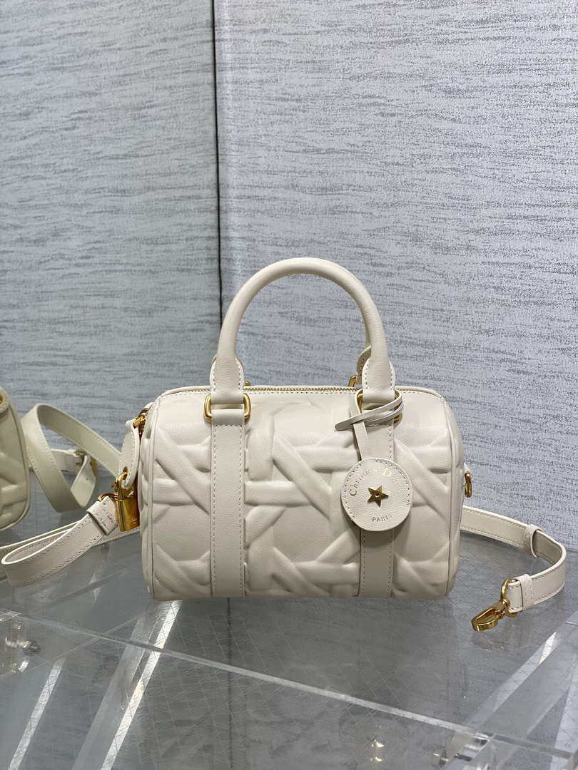 Dior M1364 Dior Groove 20 Bag Apricot Graphic Cannage Calfskin