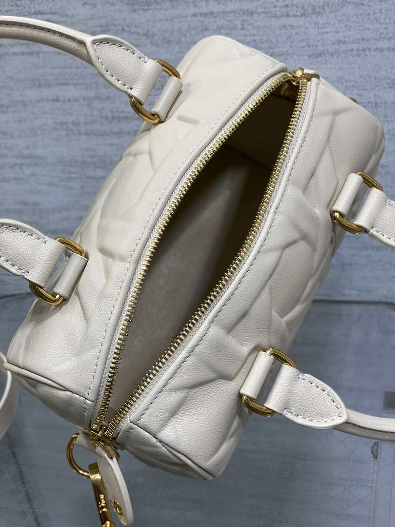 Dior M1364 Dior Groove 20 Bag Apricot Graphic Cannage Calfskin