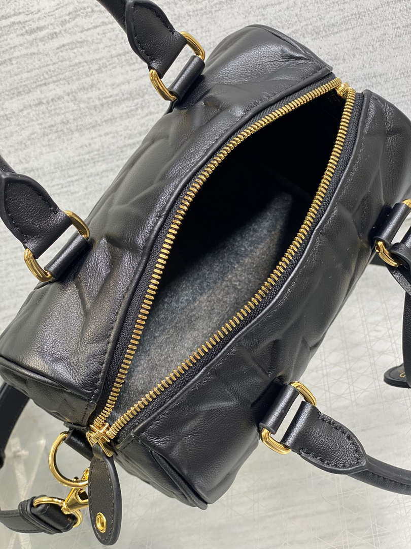 Dior M1364 Dior Groove 20 Bag Black Graphic Cannage Calfskin