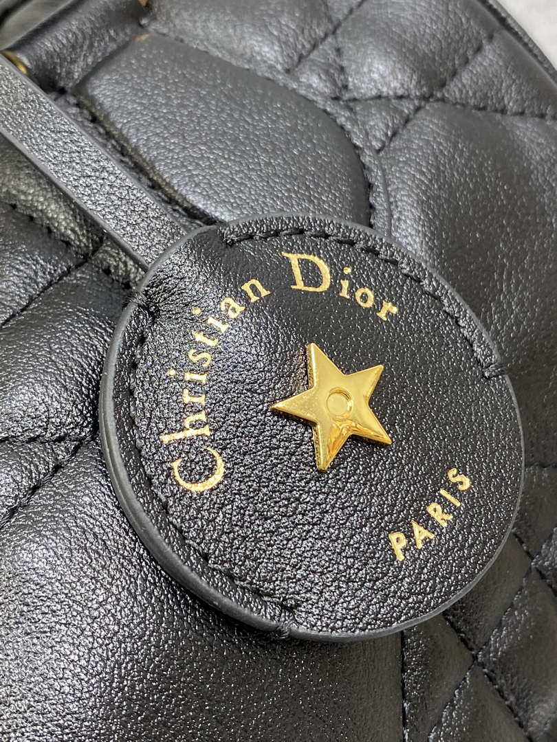 Dior M1364 Dior Groove 20 Bag Black Macrocannage Calfskin