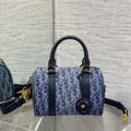 Dior M1364 Dior Groove 20 Bag Blue Denim Dior Oblique Jacquard - Default Title - View 1