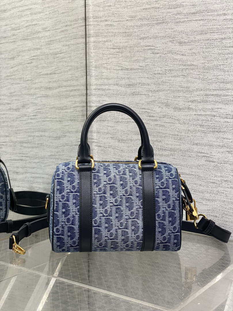 Dior M1364 Dior Groove 20 Bag Blue Denim Dior Oblique Jacquard