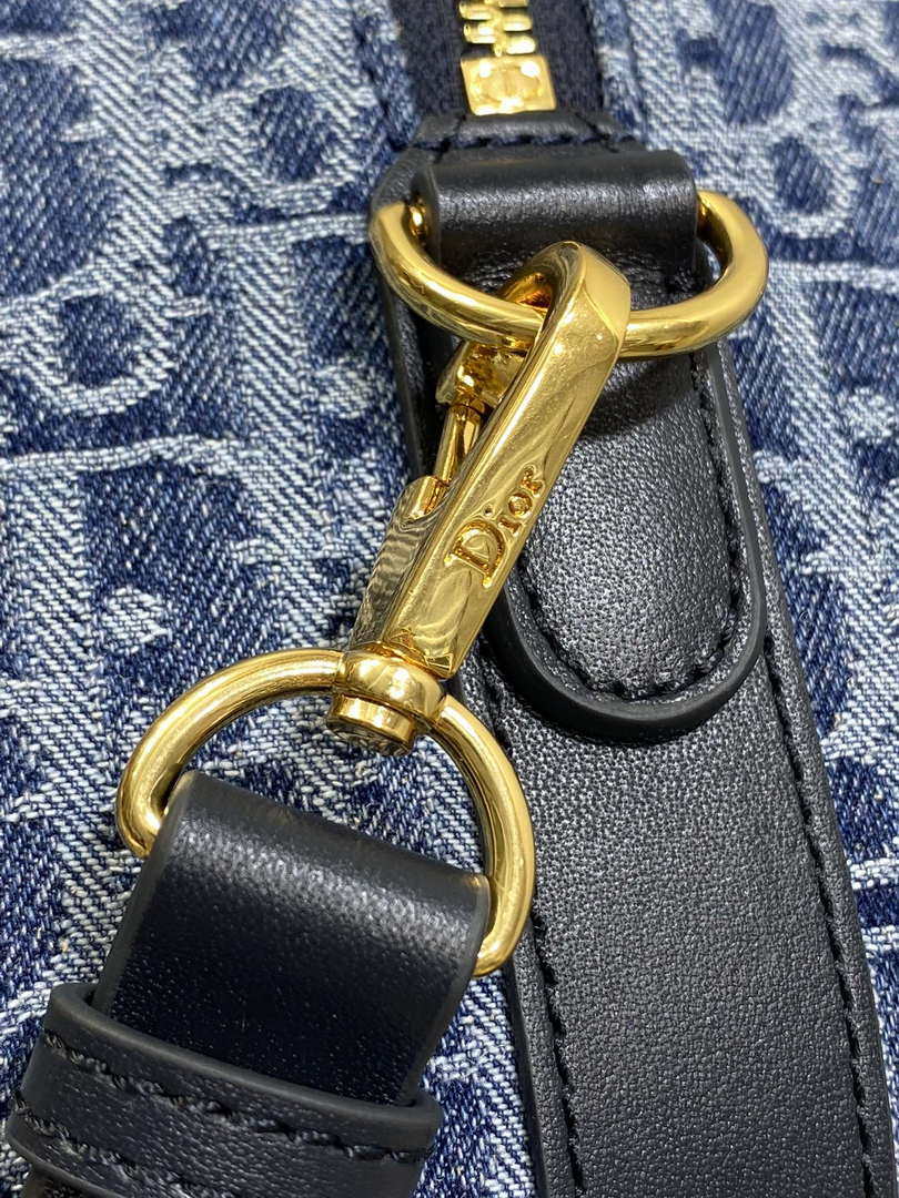 Dior M1364 Dior Groove 20 Bag Blue Denim Dior Oblique Jacquard