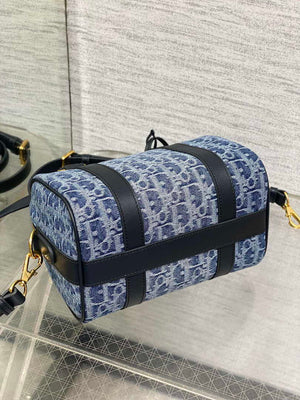 Dior M1364 Dior Groove 20 Bag Blue Denim Dior Oblique Jacquard - Default Title - View 5