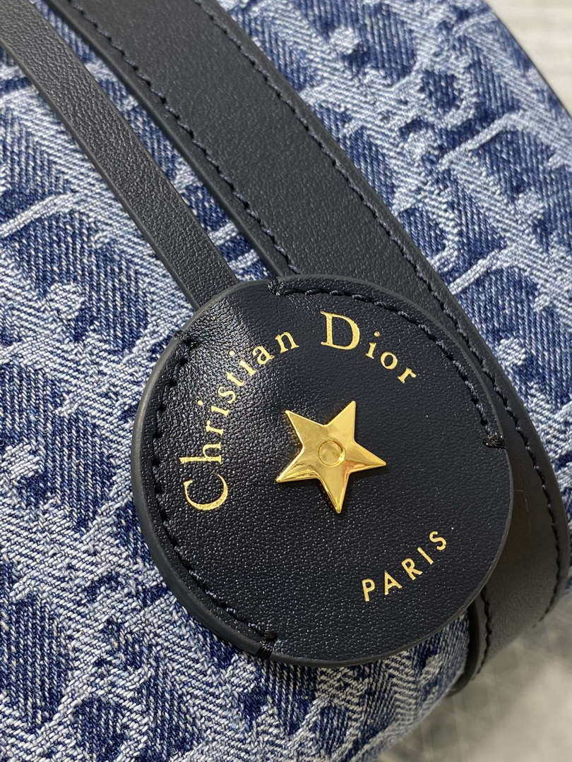Dior M1364 Dior Groove 20 Bag Blue Denim Dior Oblique Jacquard
