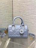Dior M1364 Dior Groove 20 Bag Blue Macrocannage Calfskin