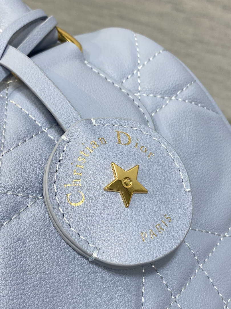 Dior M1364 Dior Groove 20 Bag Blue Macrocannage Calfskin