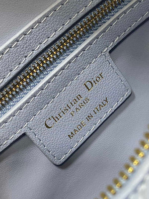 Dior M1364 Dior Groove 20 Bag Blue Macrocannage Calfskin - Default Title - View 9