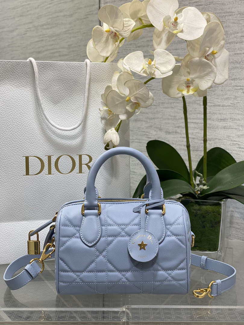 Dior M1364 Dior Groove 20 Bag Blue Macrocannage Calfskin - Default Title - View 10