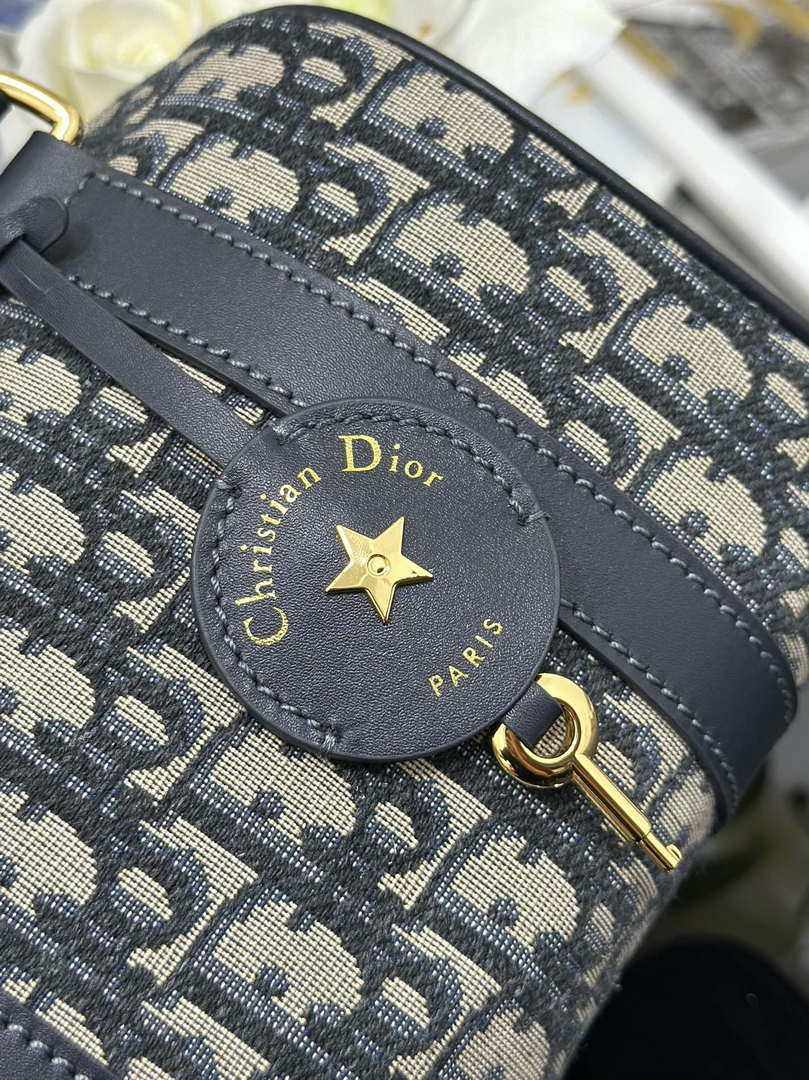 Dior Groove 20 Bag Blue Dior Oblique Jacquard M1364