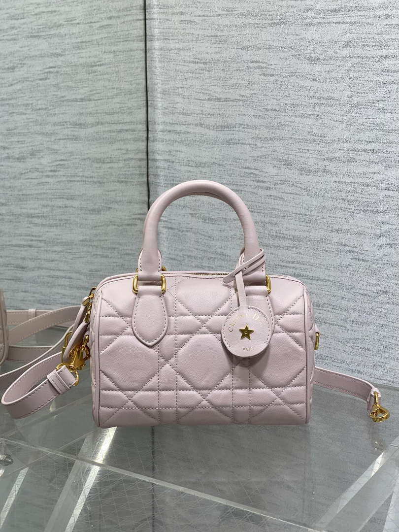 Dior M1364 Dior Groove 20 Bag Pink Graphic Cannage Calfskin